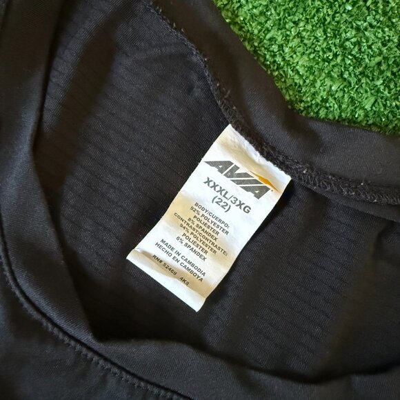 Avia Raglan Sleeve Crew Neck Black Running Athletic Gym T-Shirt Plus Size XXXL - Picture 7 of 13